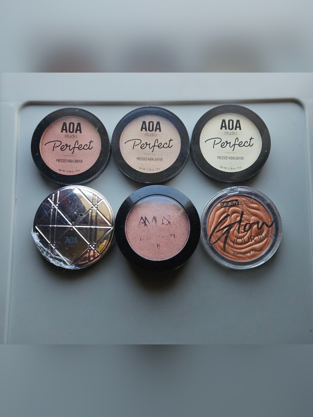 Assorted Discontinued Highlighters - Beauty Treats, Amuse & AOA Studio